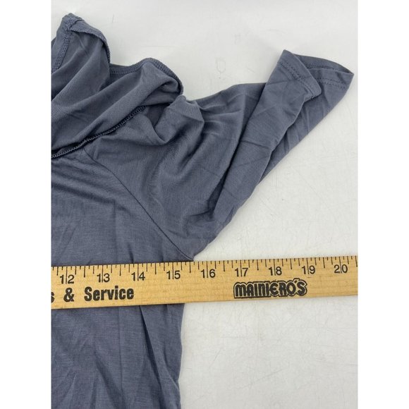 NWT Harlowe and Graham Women's Short Sleeve Gray Top Blouse Cowl Neck Size S - Picture 5 of 9
